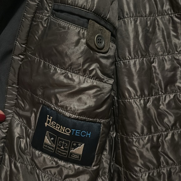 Herno Navy Trench Coat with Stand-up Collar - Picture 7 of 10